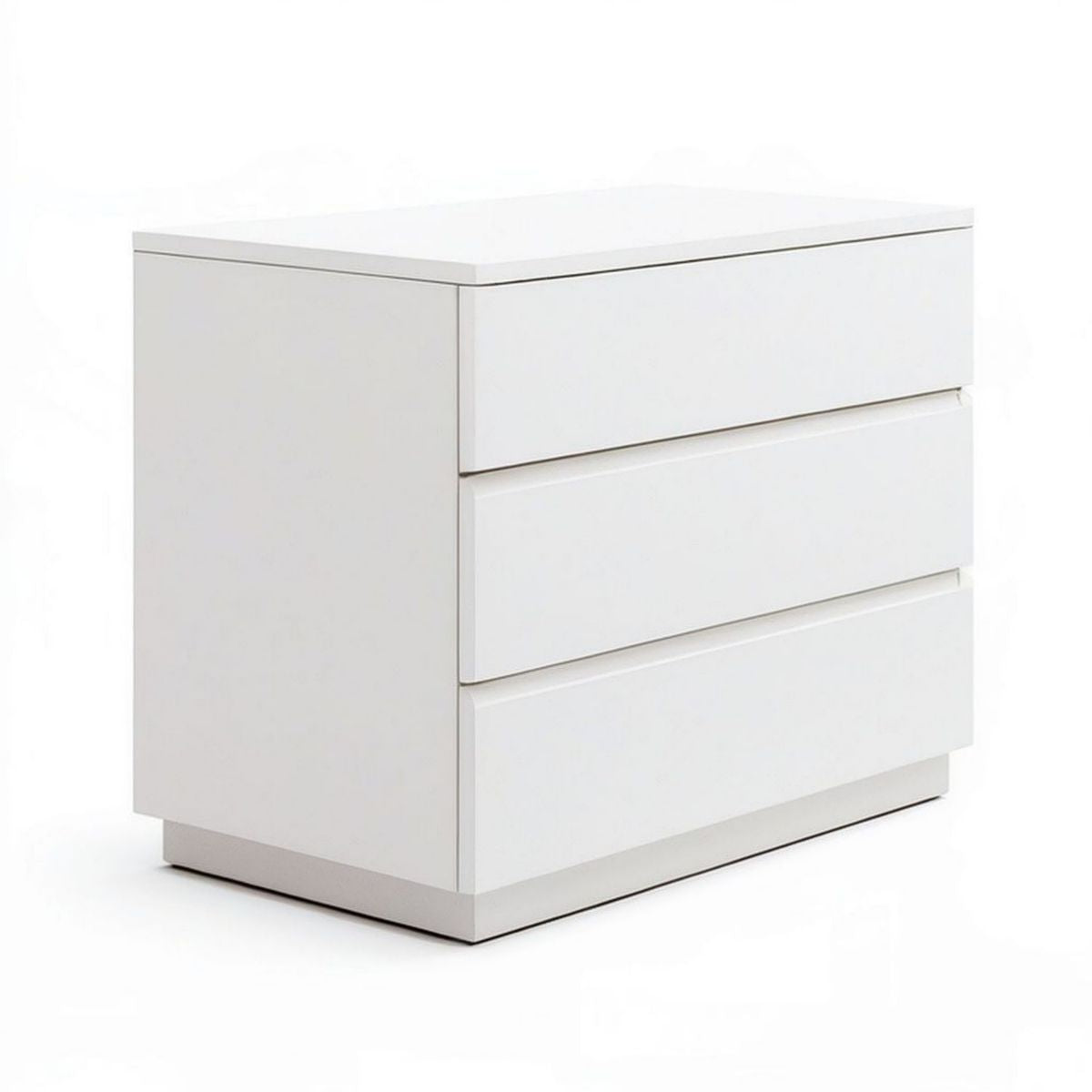 Weisse Kommode mit 3 Schubladen, 80 x 40 x 75 cm, MDF